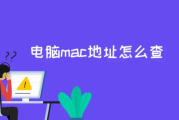 电脑mac地址怎么查？