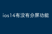 ios14系统有没有分屏功能?