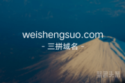 三拼域名“卫生所”震撼来袭,weishengsuo.com还不错呦