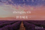 双拼域名市场号，shengun.cn你值得拥有！